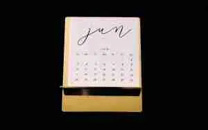 yellow calendar