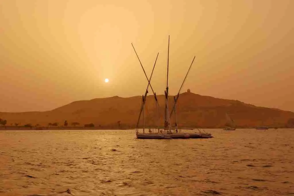 boat in river nile