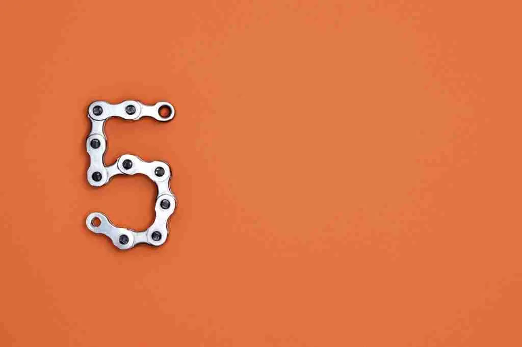 Imge of number 5 with Bicycle Chain