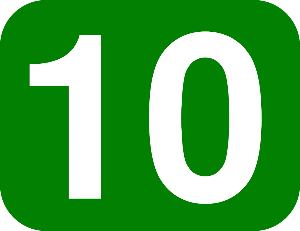 number, 10, ten