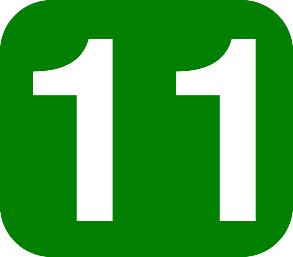 eleven, number, 11