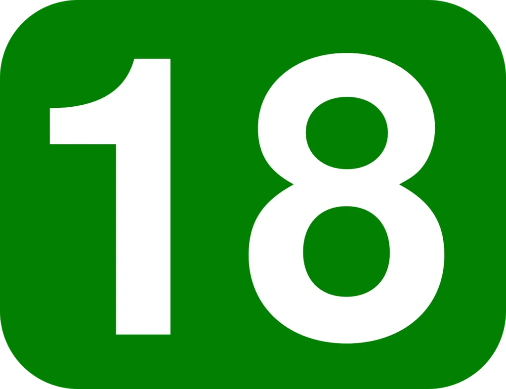 21 Facts About Number 18 You Should Know 4 rounded, rectangle, 18