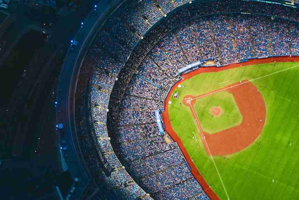 24 Fun Facts About Baseball That Will Knock Your Socks Off 1 aerial photo of baseball stadium : Fun Facts About Baseball