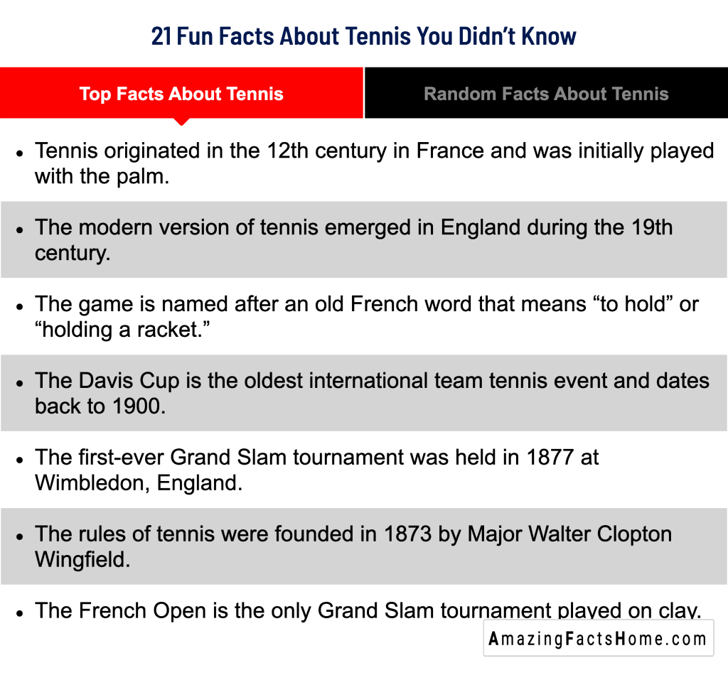 21 Fun Facts About Tennis You Didn’t Know - Top Facts About Tennis