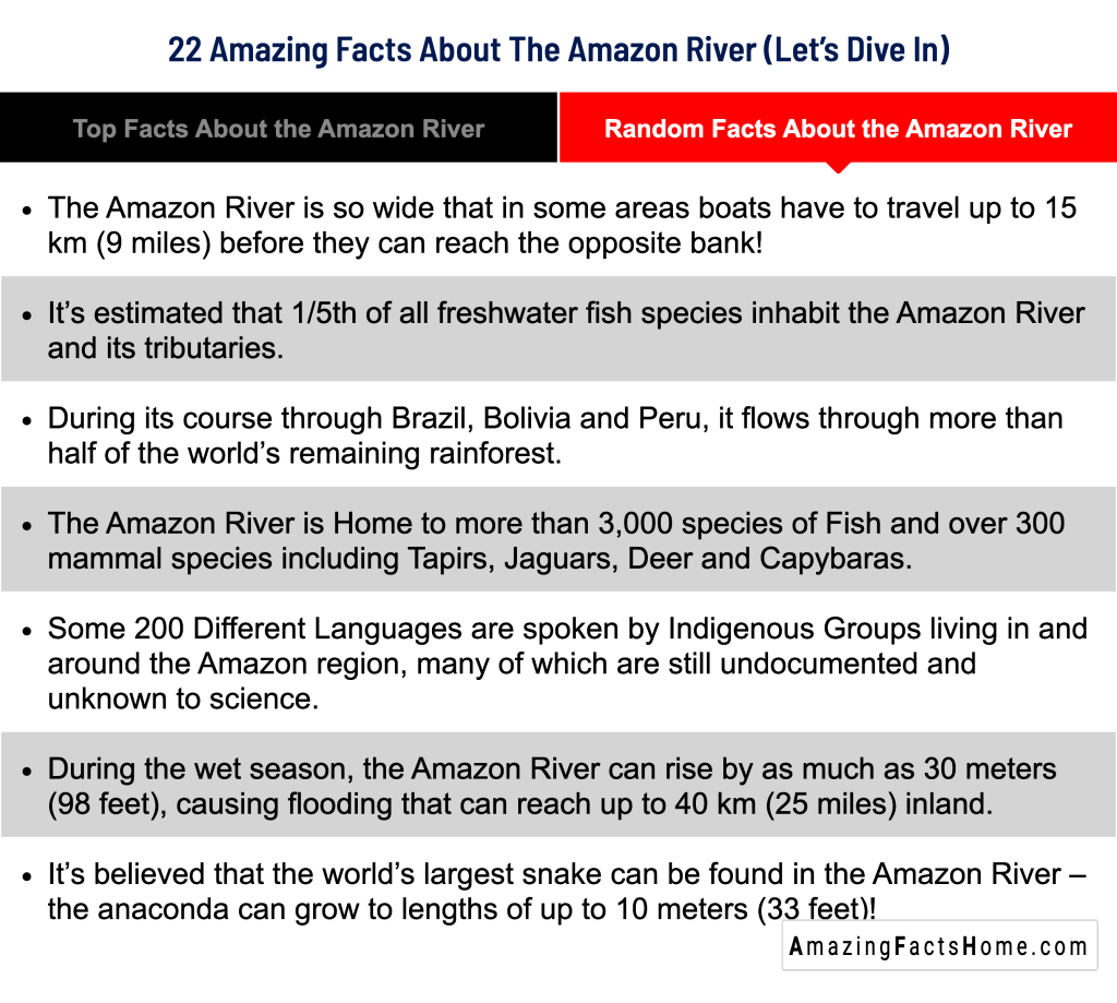22 Amazing Facts About The Amazon River (Let’s Dive In) - Random Facts About the Amazon River