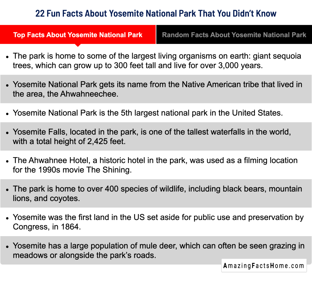 22 Fun Facts About Yosemite National Park That You Didn’t Know - Top Facts About Yosemite National Park