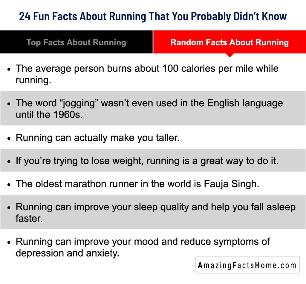 24 Fun Facts About Running That You Probably Didn’t Know - Random Facts About Running