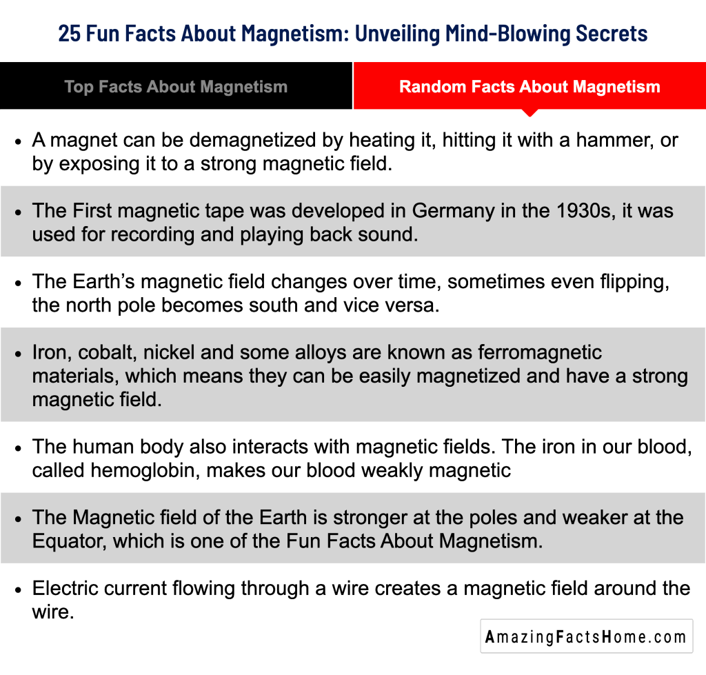 25 Fun Facts About Magnetism: Unveiling Mind-Blowing Secrets - Random Facts About Magnetism