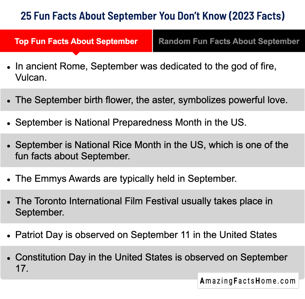 25 Fun Facts About September You Don’t Know (2023 Facts) - Top Fun Facts About September