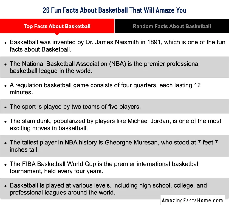26 Fun Facts About Basketball That Will Amaze You - Top Facts About Basketball