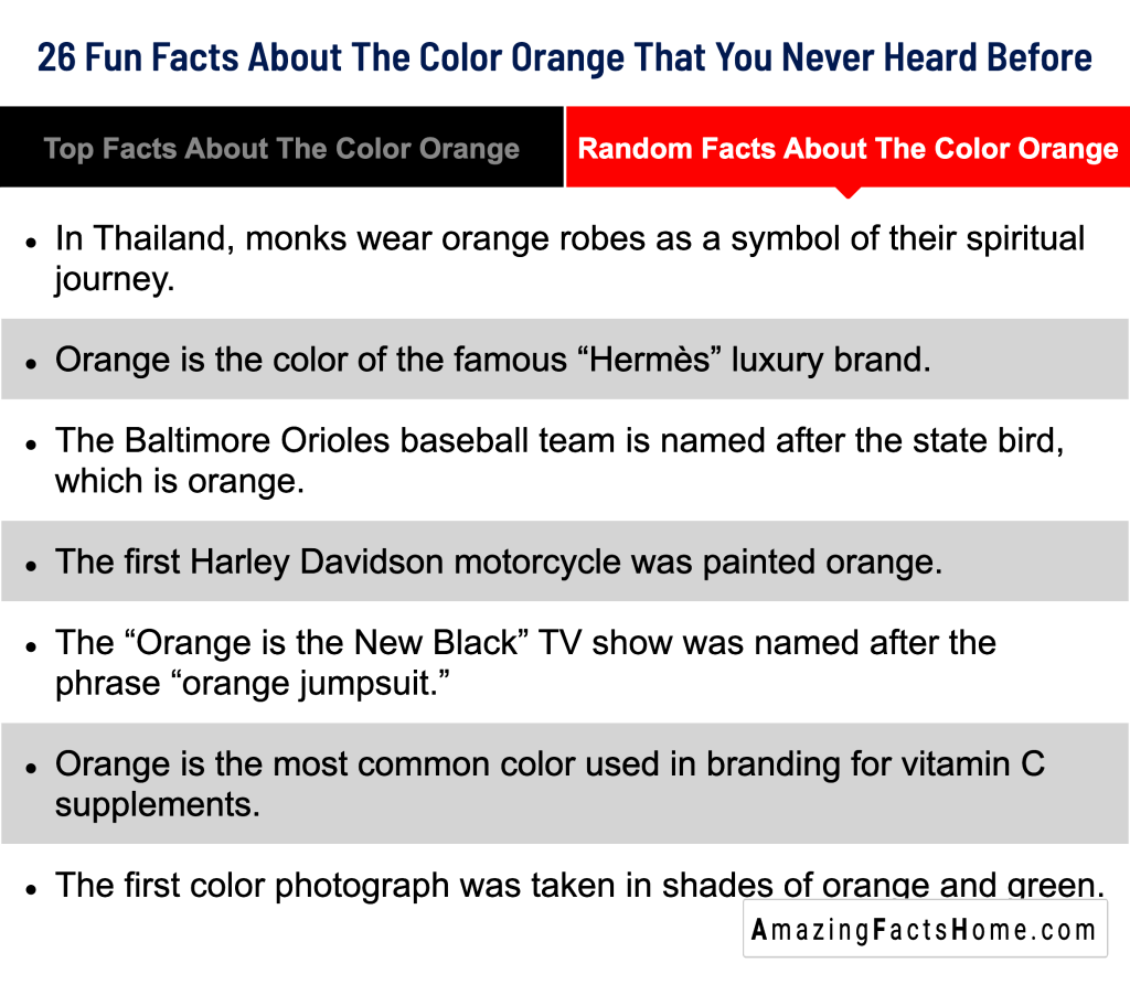 26 Fun Facts About The Color Orange That You Never Heard Before - Random Facts About The Color Orange