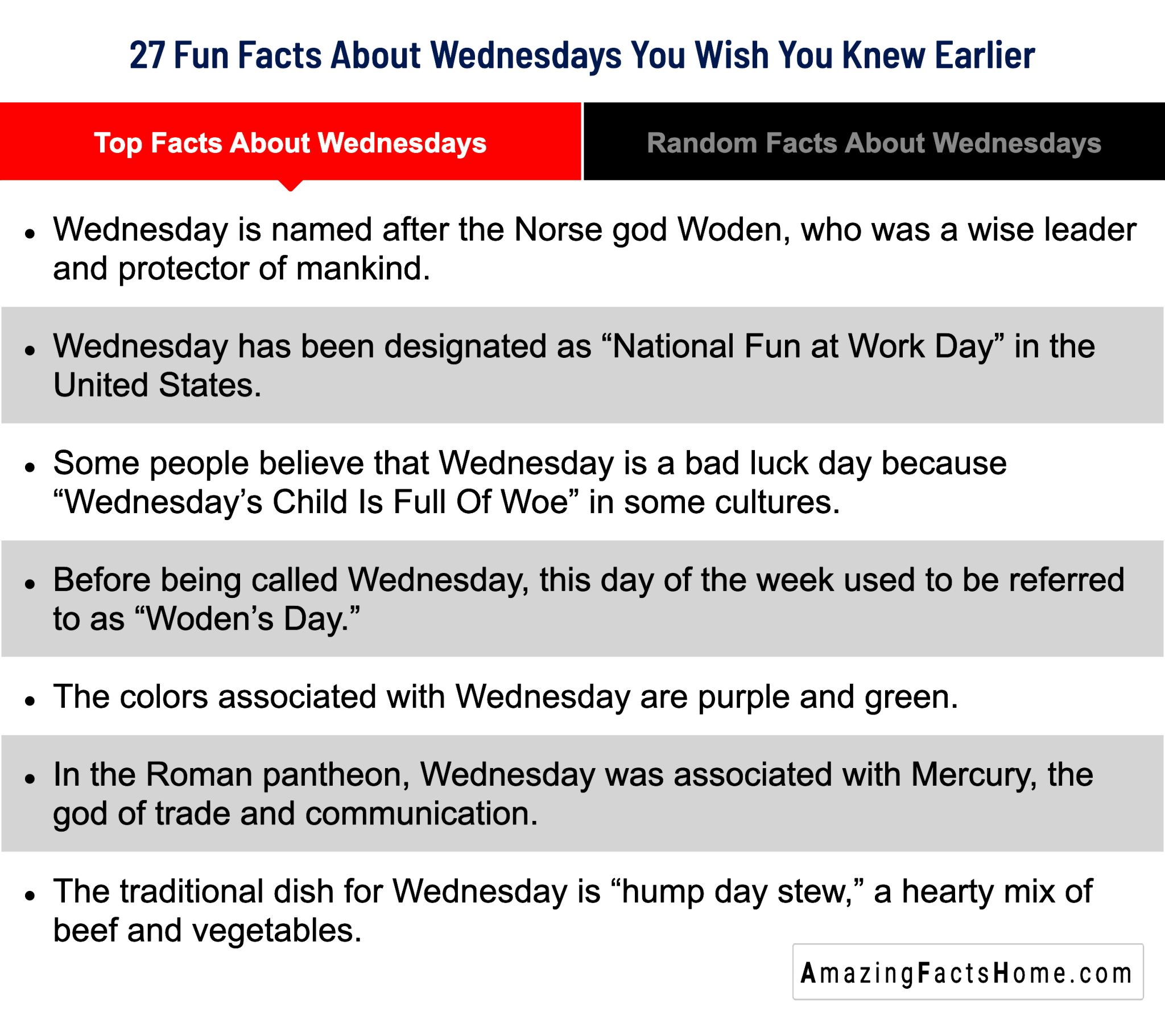 26 Facts About Wednesday That Are Startling – YZRTTE