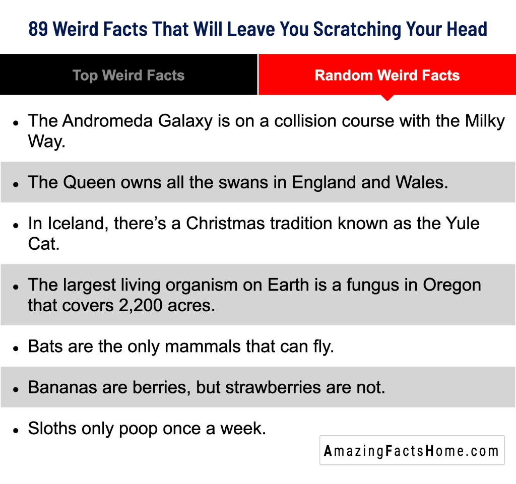 89 Weird Facts That Will Leave You Scratching Your Head - Random Weird Facts