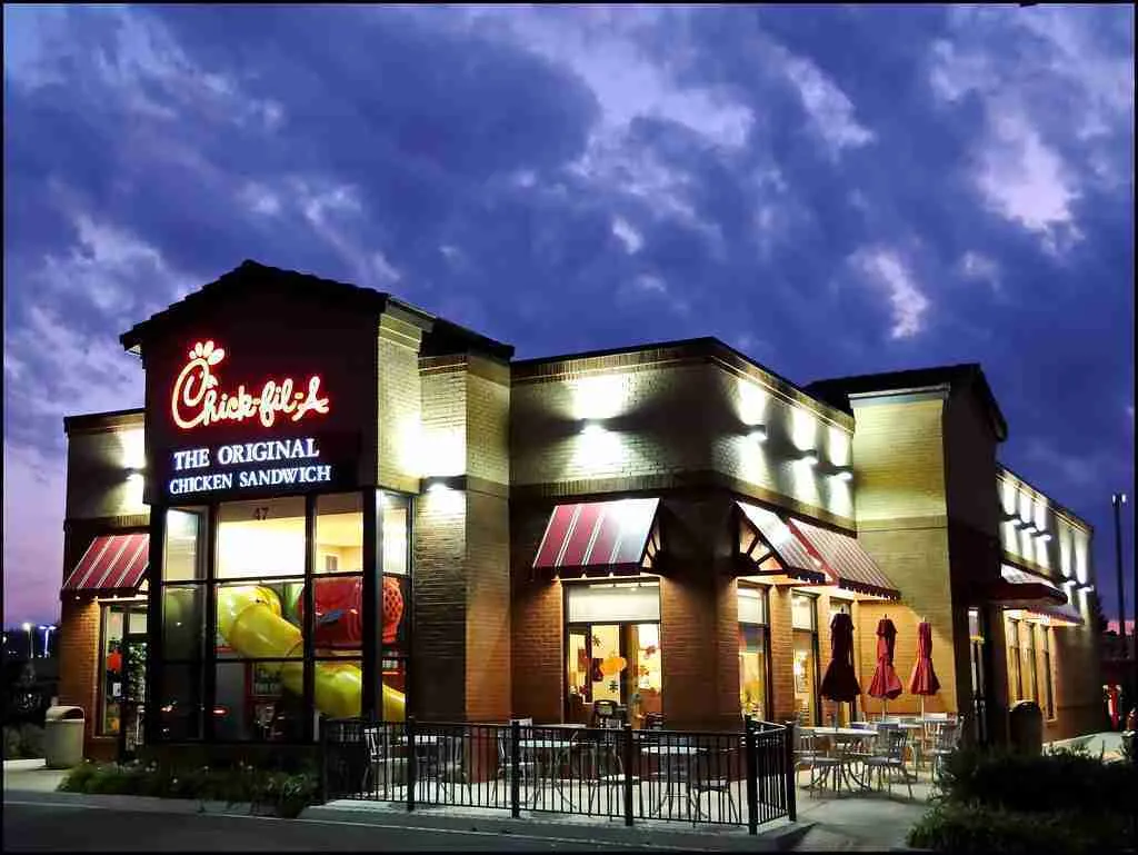 26 Fun Facts About Chick-fil-A: Unveiling Their Secret Menu 2 chick-fil-A restaurant at night
