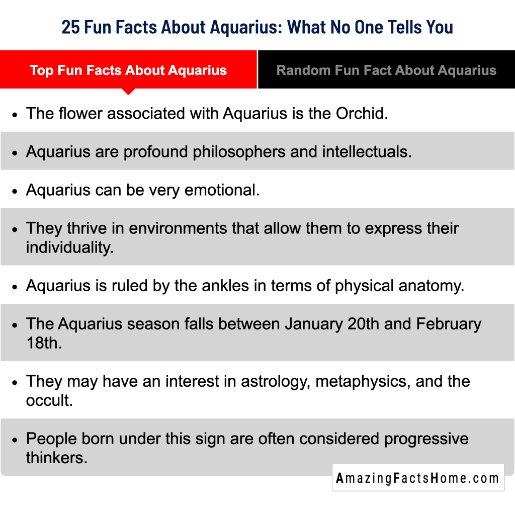 25 Fun Facts About Aquarius: What No One Tells You - Top Fun Facts About Aquarius