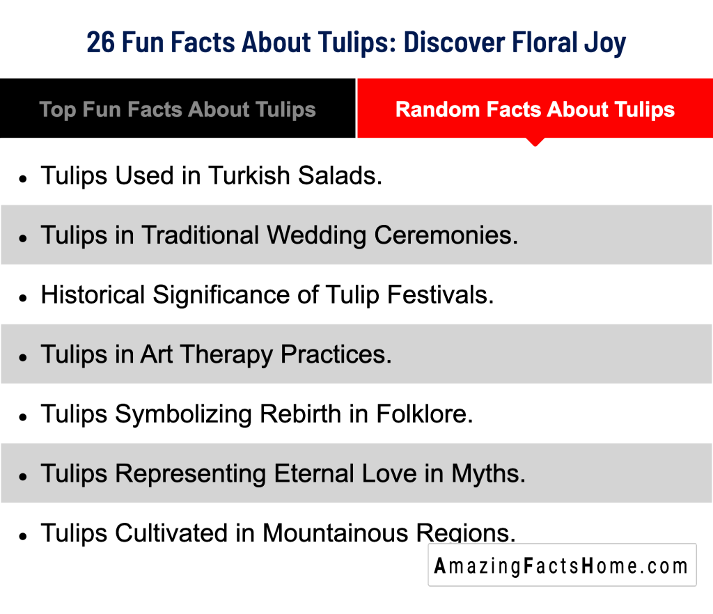 26 Fun Facts About Tulips: Discover Floral Joy - Random Facts About Tulips