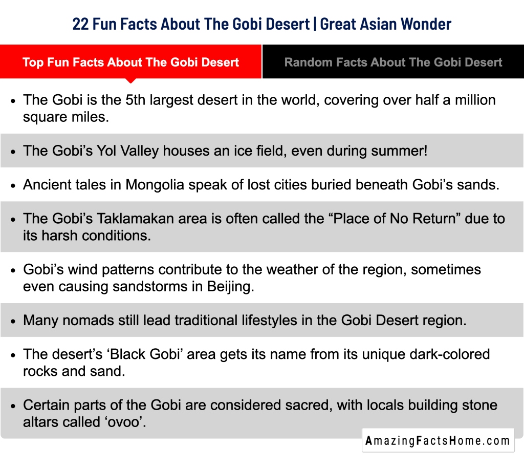 22 Fun Facts About The Gobi Desert | Great Asian Wonder - Top Fun Facts About The Gobi Desert