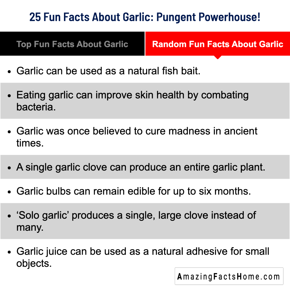 25 Fun Facts About Garlic: Pungent Powerhouse! - Random Fun Facts About Garlic
