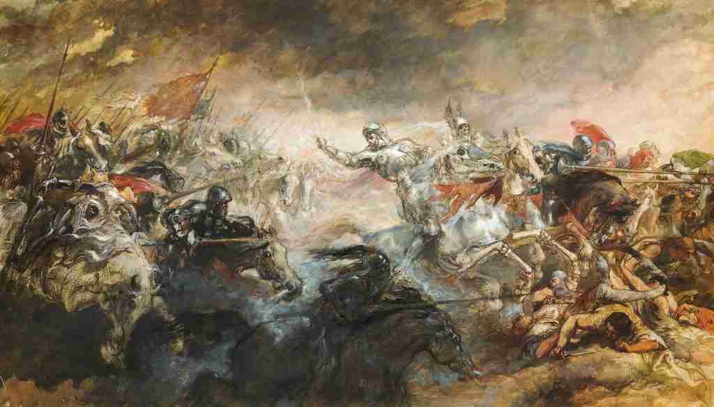 21 Facts About Number 18 You Should Know 3 a painting of a group of men on horses