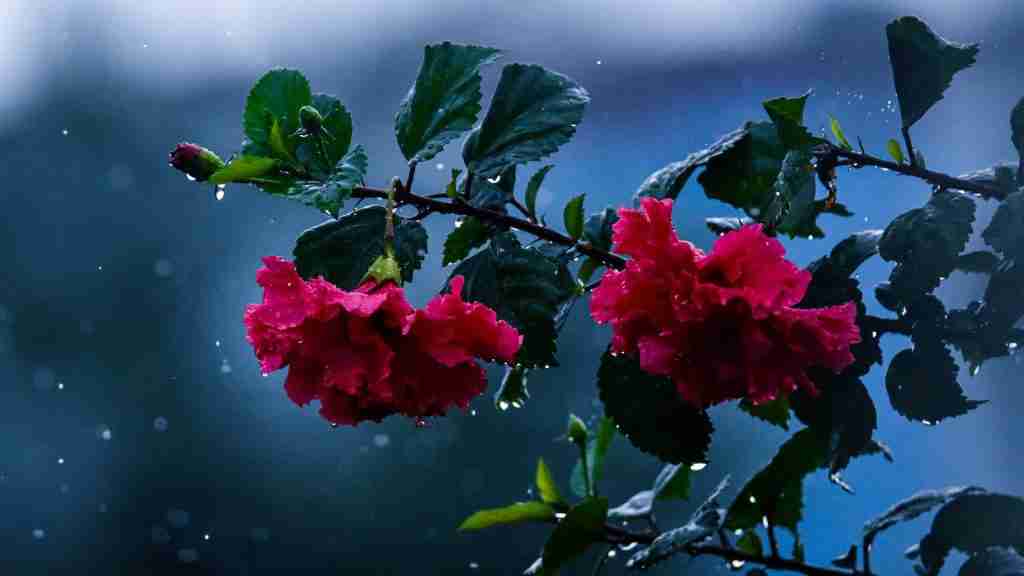 26 Fun Facts About Spring You Might Not Know 1 a branch of a tree with red flowers in the rain