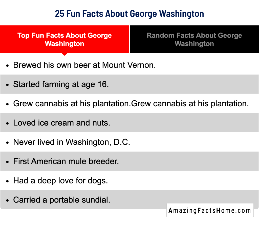 25 Fun Facts About George Washington - Top Fun Facts About George Washington