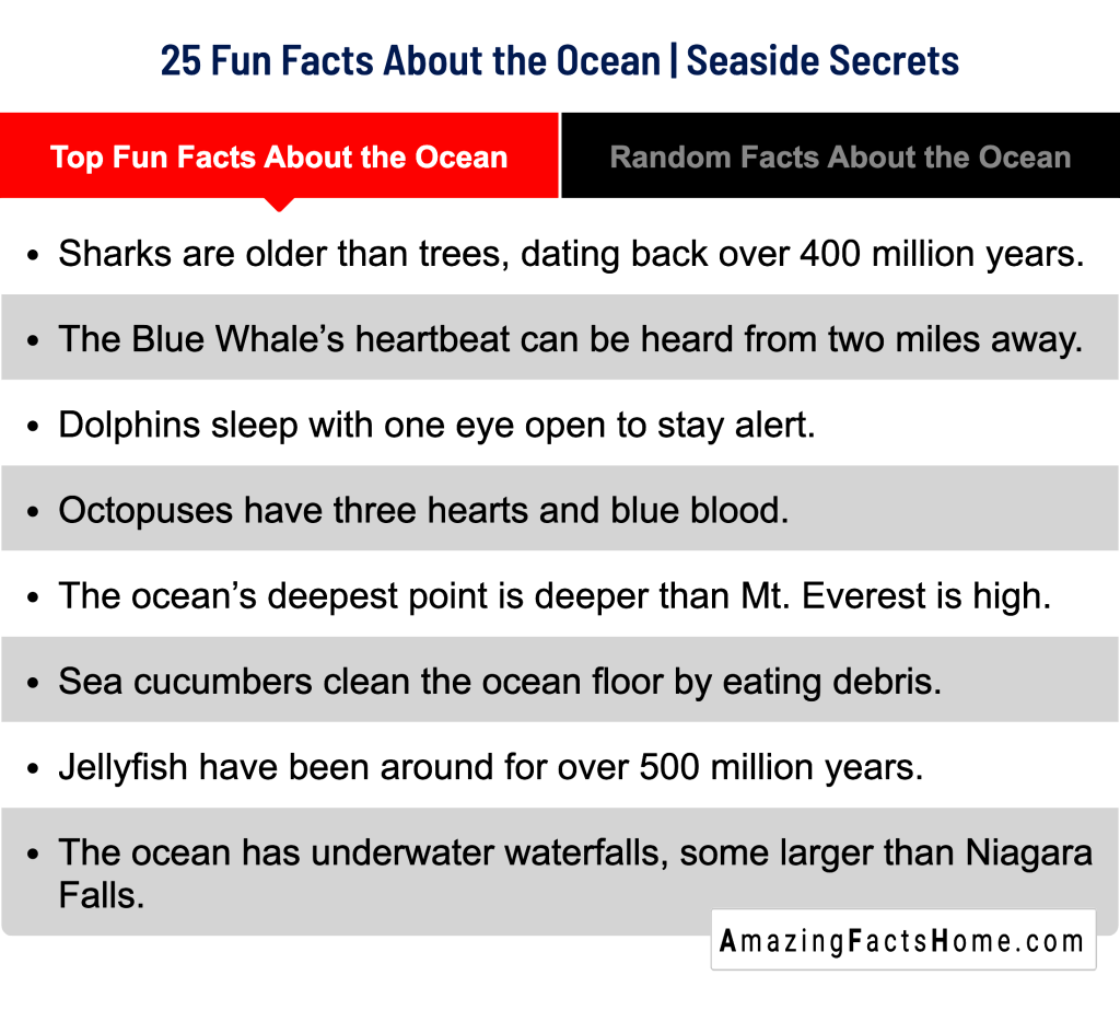 25 Fun Facts About the Ocean | Seaside Secrets - Top Fun Facts About the Ocean