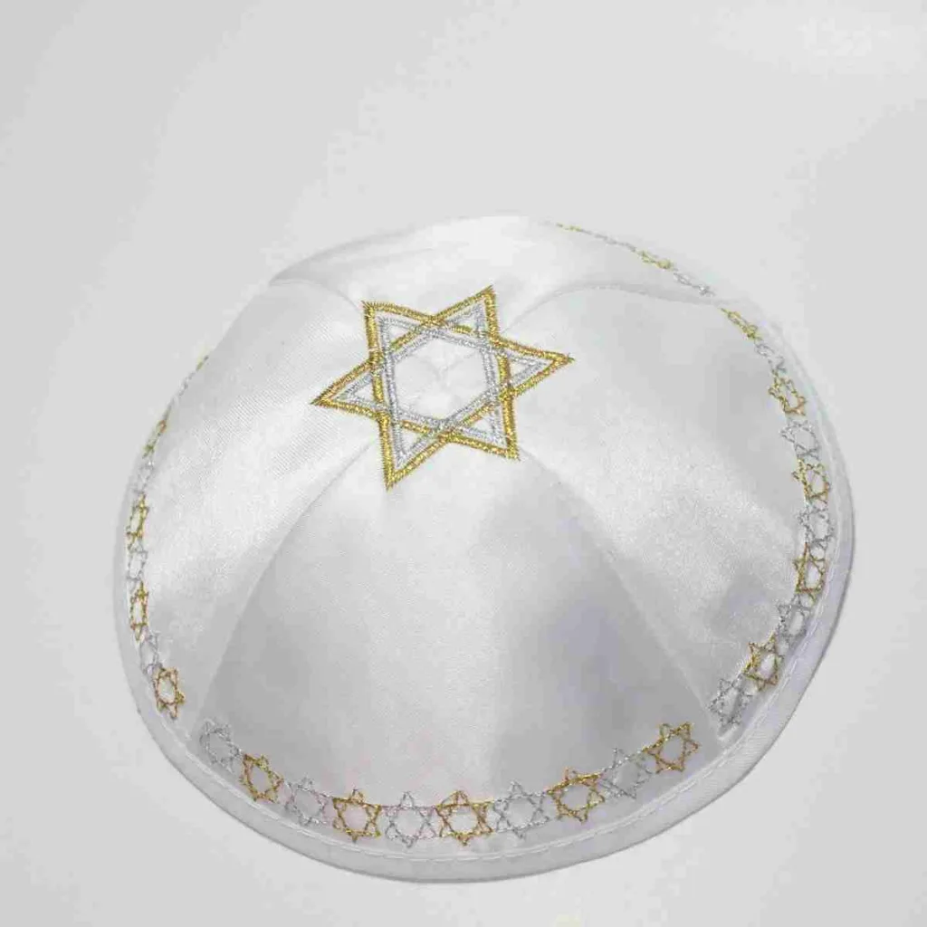 26 Fun Facts About Judaism | A Journey Of Time and Belief 5 a white hat with a gold star of david on it:
fun facts about judaism