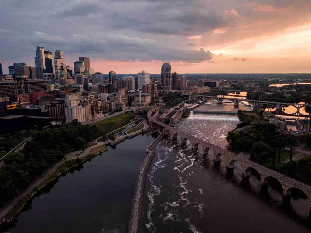 25 Facts About The Mississippi River You Didn't Know 4 aerial shot of concrete structures near body of water