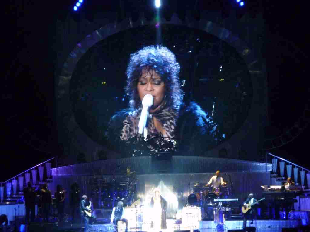 Whitney Houston on stage 