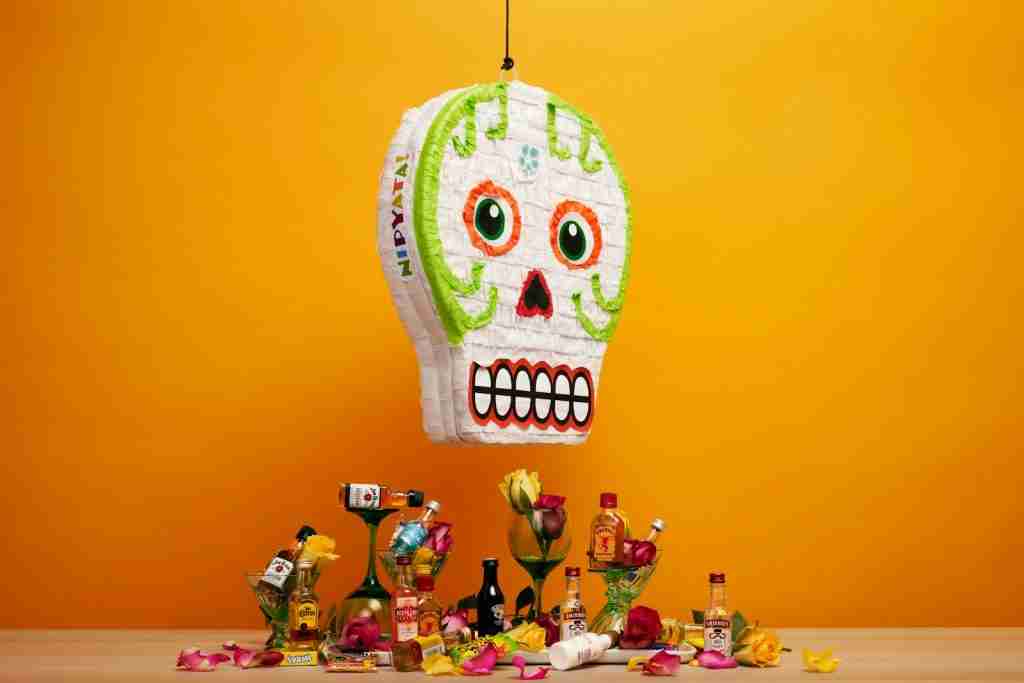 yellow green and red happy birthday balloon